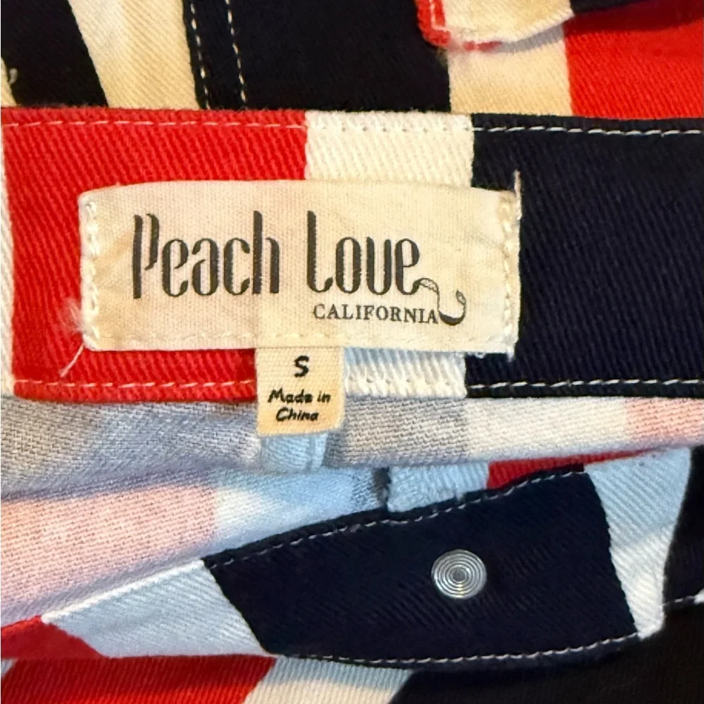 Peach Love NWOT Full of Pride Flare Pants in Red, White, and Blue size small - Picture 3 of 15